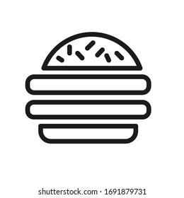 hamburger burger Icon  Vector Thin Line Icons Symbol
