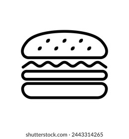 hamburger burger logo icon design on white background
