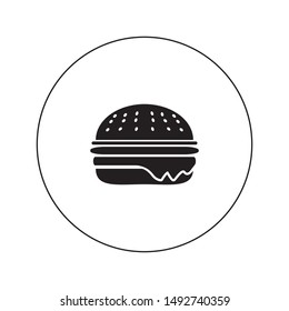 Hamburger, burger sandwich vector icon