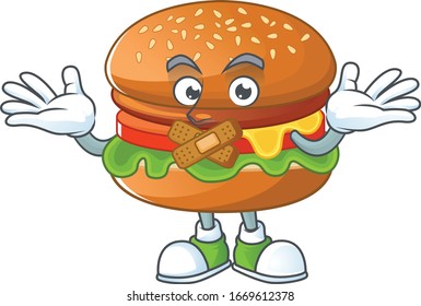 Smiley Rich Hamburger Mascot Design Shopping Stock Vector (Royalty Free ...