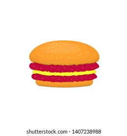 Hamburger cartoon icon. Food icon