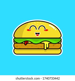 The hamburger cartoon in vector