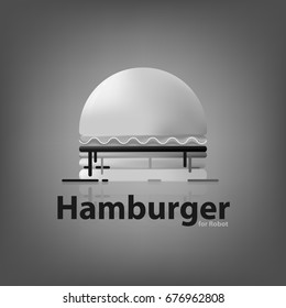 Hamburger ceramic, food for robot in the future