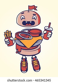 hamburger character