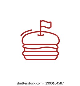 Hamburger with cheese icon