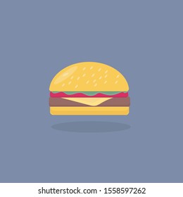 
 hamburger with cheese ,vector illustration