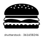 Hamburger / cheeseburger flat vector icon for food apps and websites