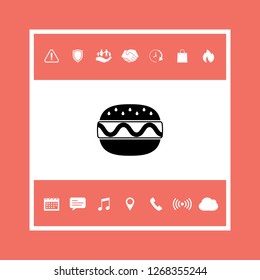 Hamburger or Cheeseburger icon. Graphic elements for your design