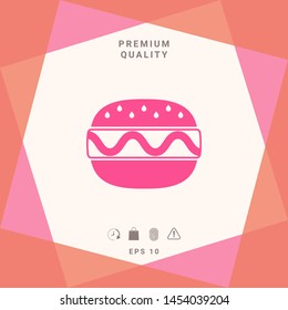 Hamburger or Cheeseburger icon. Graphic elements for your design