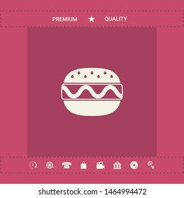 Hamburger or Cheeseburger icon. Graphic elements for your design