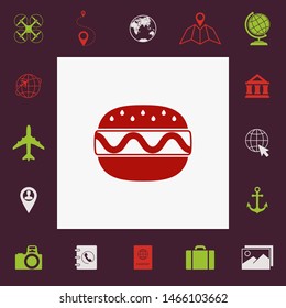 Hamburger or Cheeseburger icon. Graphic elements for your design