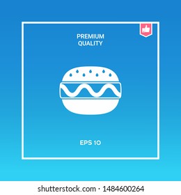 Hamburger or Cheeseburger icon. Graphic elements for your design