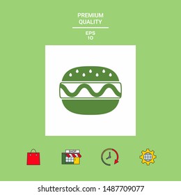 Hamburger or Cheeseburger icon. Graphic elements for your design