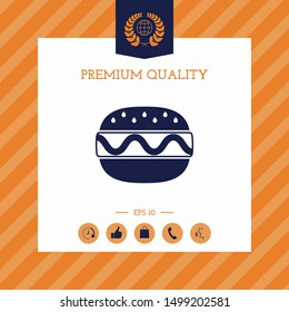 Hamburger or Cheeseburger icon. Graphic elements for your design