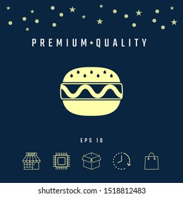 Hamburger or Cheeseburger icon. Graphic elements for your design