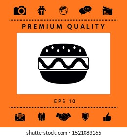 Hamburger or Cheeseburger icon. Graphic elements for your design