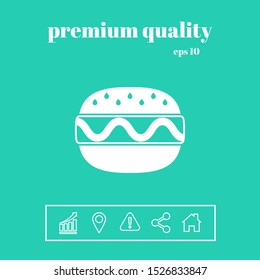 Hamburger or Cheeseburger icon. Graphic elements for your design