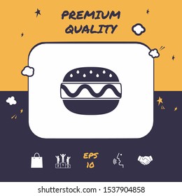 Hamburger or Cheeseburger icon. Graphic elements for your design