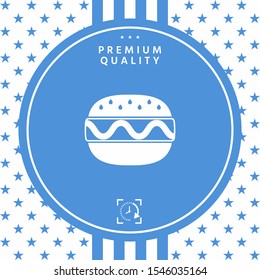 Hamburger or Cheeseburger icon. Graphic elements for your design