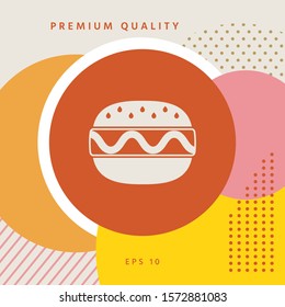 Hamburger or Cheeseburger icon. Graphic elements for your design
