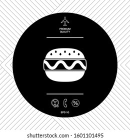 Hamburger or Cheeseburger icon. Graphic elements for your design
