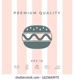 Hamburger or Cheeseburger icon. Graphic elements for your design