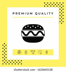 Hamburger or Cheeseburger icon. Graphic elements for your design