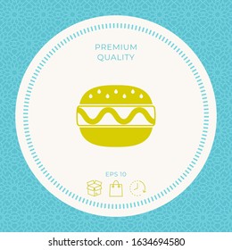 Hamburger or Cheeseburger icon. Graphic elements for your design