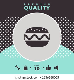 Hamburger or Cheeseburger icon. Graphic elements for your design