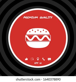 Hamburger or Cheeseburger icon. Graphic elements for your design