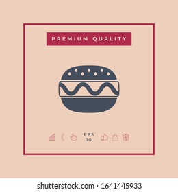 Hamburger or Cheeseburger icon. Graphic elements for your design
