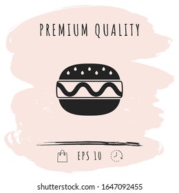 Hamburger or Cheeseburger icon. Graphic elements for your design