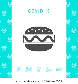 Hamburger or Cheeseburger icon. Graphic elements for your design