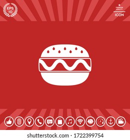 Hamburger or Cheeseburger icon. Graphic elements for your design