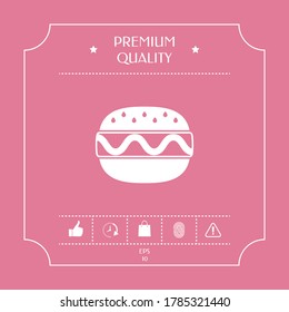 Hamburger or Cheeseburger icon. Graphic elements for your design