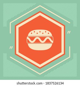 Icono Hamburguesa o Cheeseburger. Elementos gráficos para su diseño