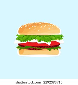 Hamburger clip art vector isolated 