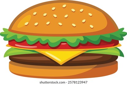 Hamburger close-up isolated on a white background  