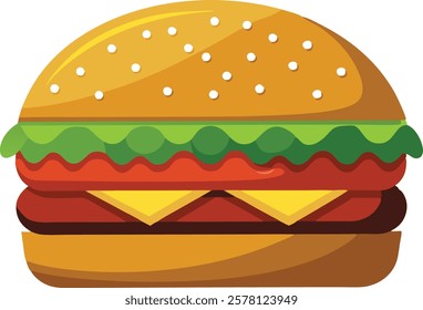 Hamburger close-up isolated on a white background  