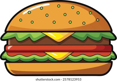 Hamburger close-up isolated on a white background  