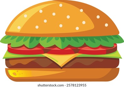 Hamburger close-up isolated on a white background  