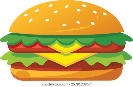 Hamburger close-up isolated on a white background  