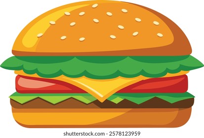 Hamburger close-up isolated on a white background  