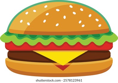 Hamburger close-up isolated on a white background  