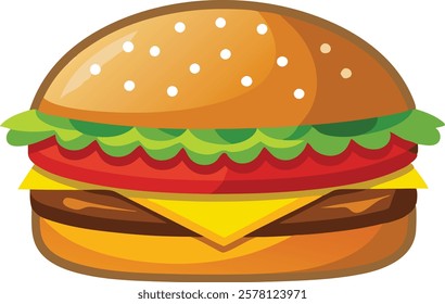 Hamburger close-up isolated on a white background  