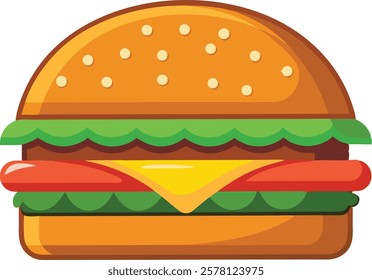 Hamburger close-up isolated on a white background  