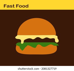 Icono plano de color Hamburger para diseño web y móvil