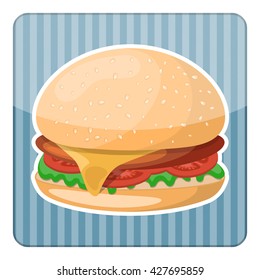 Hamburger colorful icon