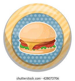 Hamburger colorful icon
