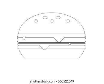 Hamburger for coloring